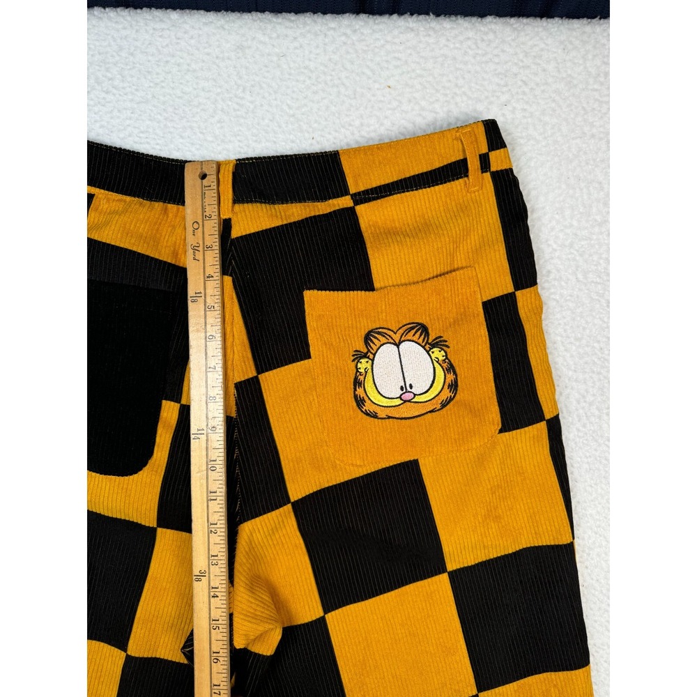 Dumbgood Garfield Corduroy Pants Womens Large Fits 34x30 - Checkered - READ - Picture 14 of 16